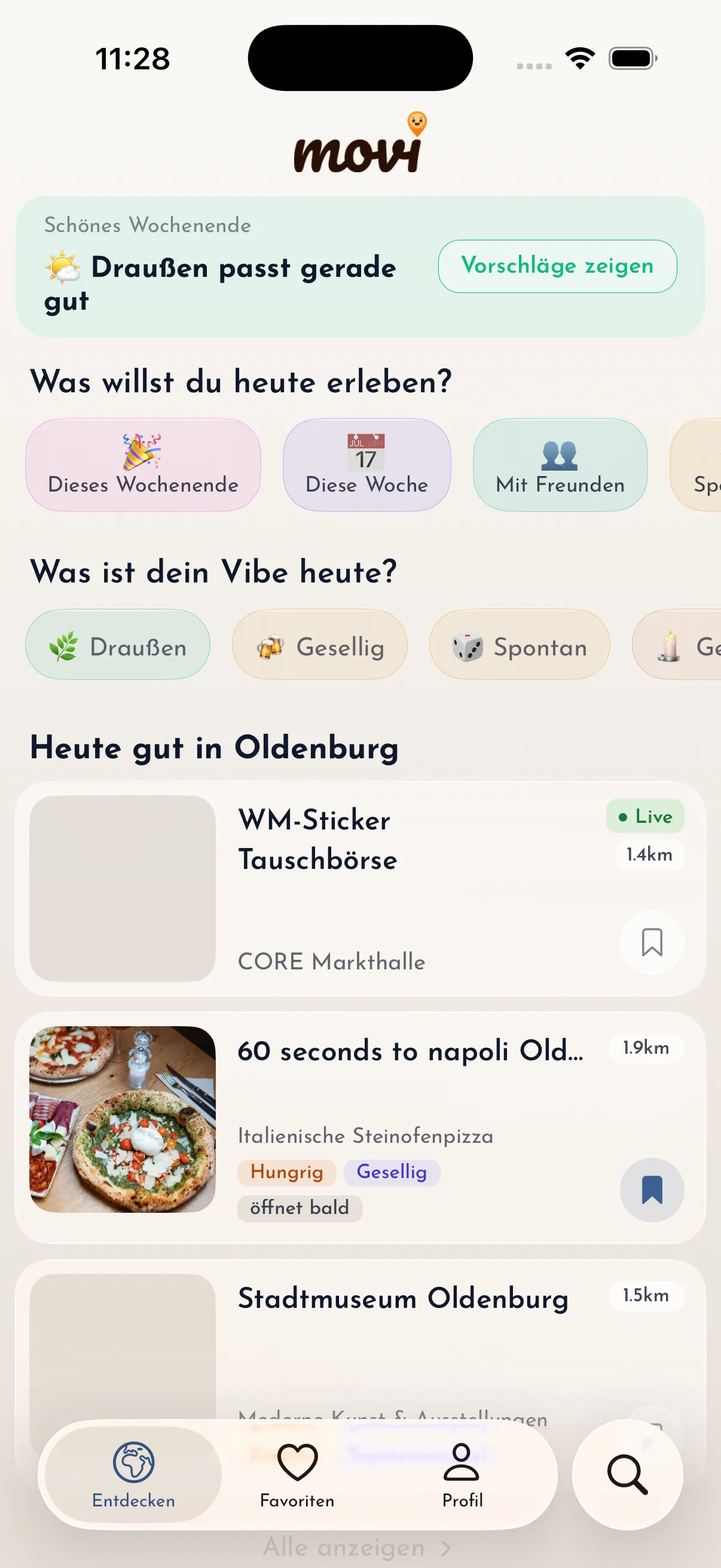 Movi Discover Feed