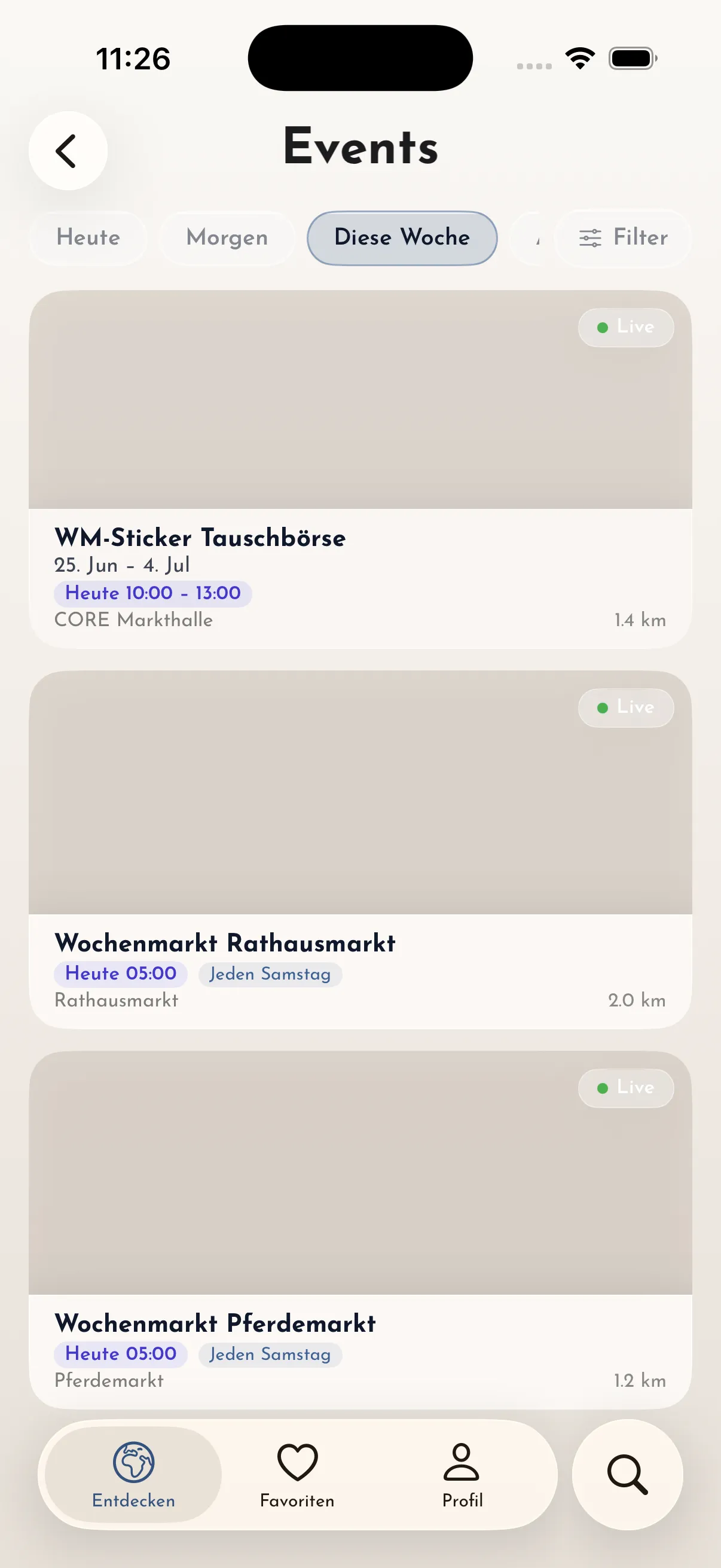 Movi Events List